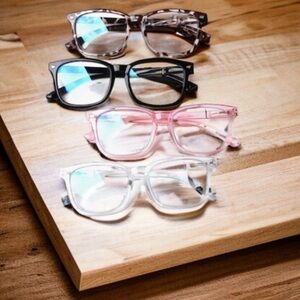 NEW 4 Pack Blue Light Blocking Glasses Square Computer Readers Eyeglasses